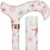 Royal RC Canes Watercolor Seashells Adjustable Designer Derby Cane  Lightweight Aluminum Walking Stick for Men and Women  Stylish HD Patterned Fashion Cane  Cool Adjustable Derby Walking Cane view 1
