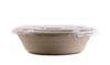 150 Count - EcoQuality 29oz Round Disposable Bowls with Microwavable Lids Natural Sugarcane Bagasse Bamboo Fibers Sturdy Compostable Eco Friendly Environmental Paper Plastic Bowl Alternative Tree Free view 3