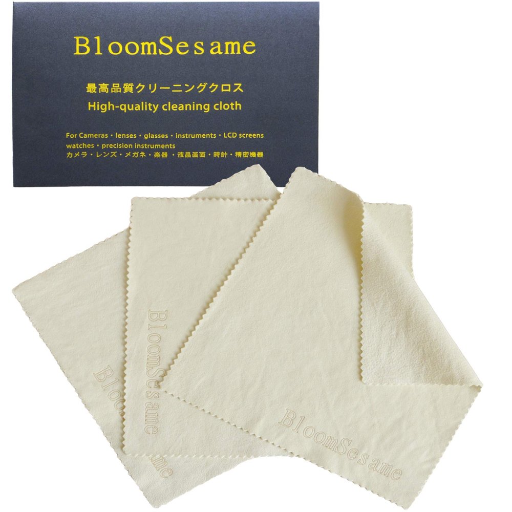 BloomSesame Natural Chamois Cleaning Cloth3 Pack, 6x6 Inch Lint Free Cleaner Cloths for Camera Lenses, Eyeglasses, Glasses, Screen, iPad, iPhone, Tablet, Cell Phone and More