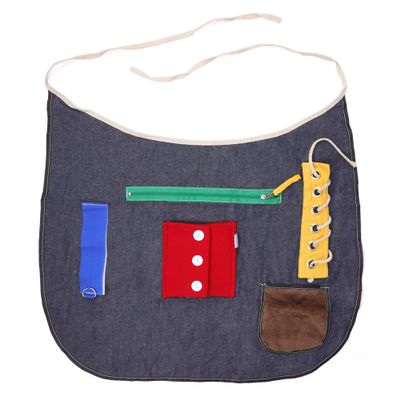 Ecovona - Special Needs Sensory Therapy Activity Apron (Adult Size) for Seniors & Adults with Dementia, Alzheimers and Special Sensory Needs | Fidget Design Improves Dexterity and Mental Stimulation