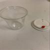 50sets 16oz. Plastic Ultra Clear Round bottom Cups with hard white lids with red star O hole is for all kinds drink (16oz new type with white lids) view 3