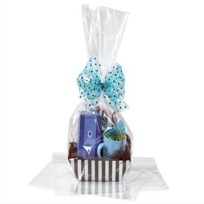 A1 Bakery Supplies 100 Pack Clear Cellophane BOPP Bags Premier Bags (Round Bottom 14 X 24) 1.6 mil