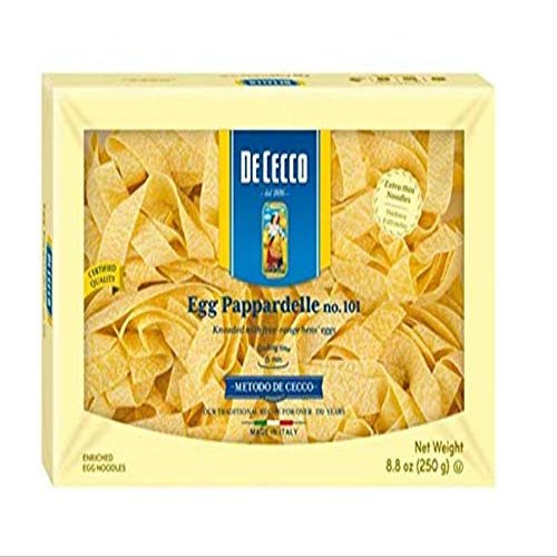De Cecco Pasta, Egg Pappardelle, 8.8 oz (Pack of 4)