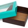100ea - 4 X 4 X 1-3/4 Kraft Square Window Cookie Box view 3