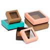 100ea - 4 X 4 X 1-3/4 Kraft Square Window Cookie Box view 4