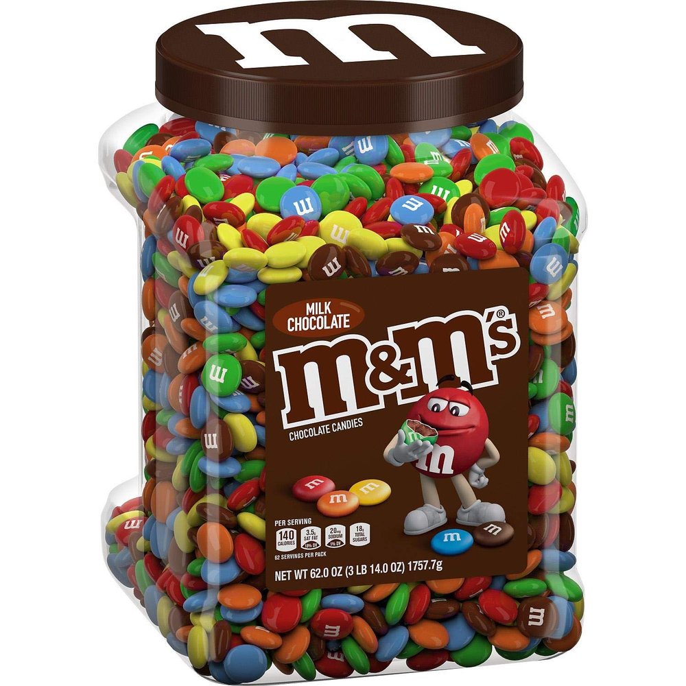 M&M's Milk Chocolate Candies 3Lb 14oz Jar Limited