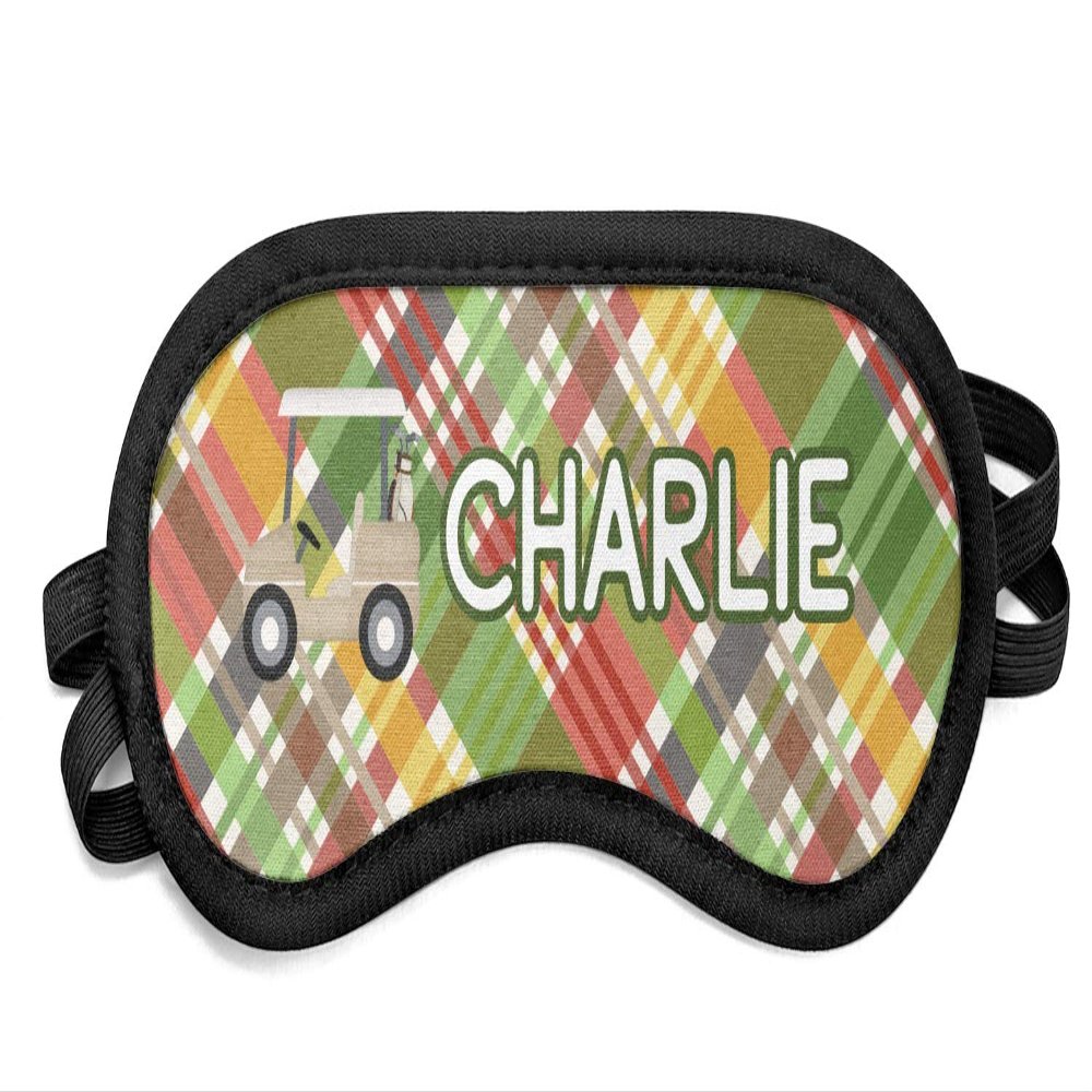 YouCustomizeIt Personalized Golfer's Plaid Sleeping Eye Mask - Small