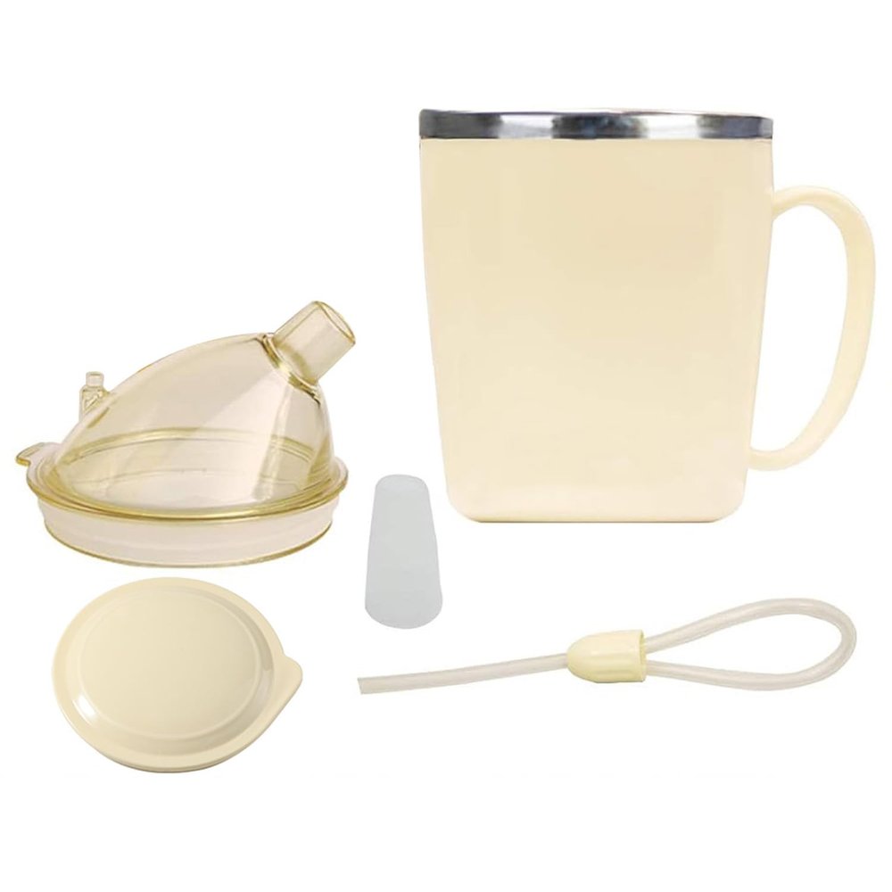 KIKIGOAL Convalescent Feeding Cup, Drinking Cup with Straw for Disabled Patient Maternity Drink Water Porridge Soup, Drinking Aids