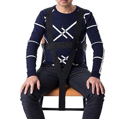 Jeamive Wheelchair Seat Belt, Adjustable Wheelchair Safety Harness, Heavy Duty Medical Restraints Chest Harness, Wheelchair Strap Belt