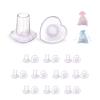 10 Pairs High Heel Protectors, Heart Shaped Glittery Clear Heel Stoppers for Women Shoes, Perfect for Outdoor Graden Party and Weddings, Pink view 1