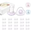 20 Pairs High Heel Protectors, Heart Shaped Glittery Clear Heel Stoppers for Women Shoes, Perfect for Outdoor Graden Party and Weddings, Pink view 1