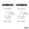 20 Pairs High Heel Protectors, Heart Shaped Glittery Clear Heel Stoppers for Women Shoes, Perfect for Outdoor Graden Party and Weddings, Pink view 2