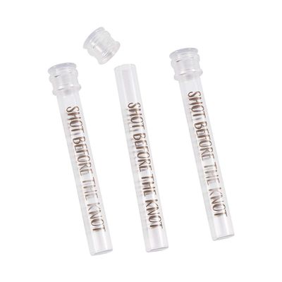 Fun Express Shot Before the Knot Test Tube Shot Glasses - Set of 12 Plastic Tubes - Bachelorette Party and Wedding Party Supplies