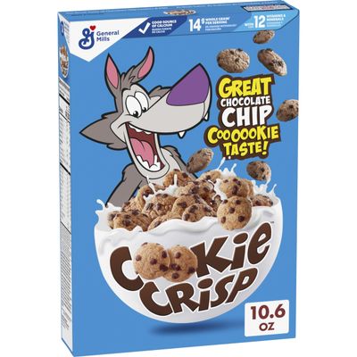 Cookie Crisp Breakfast Cereal, Chocolate Chip Cookie Taste, Made with Whole Grain, 10.6 oz