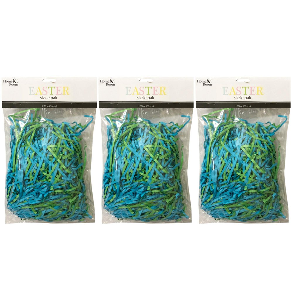 Brite Star 1.25oz Easter Paper Grass, Green/Blue (Set of 3)