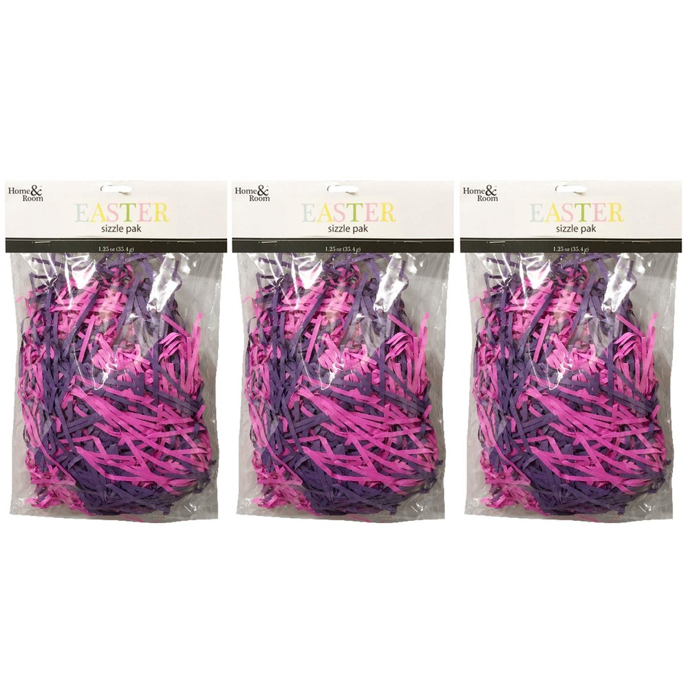 Brite Star 1.25oz Easter Paper Grass, Pink/Purple(Set of 3)