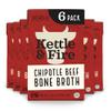 Kettle and Fire Chipotle Beef Bone Broth, Keto, Paleo, and Whole 30 Approved, Gluten Free, High in Protein and Collagen, 6 Pack view 1