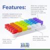 GMS Group Medical Supply, LLC Monthly Pill Organizer - 31 Day Pop Out Pill Pods for Supplements, Vitamins & Medications - Ideal for Daily Use & Travel - Rainbow view 2