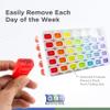 GMS Group Medical Supply, LLC Monthly Pill Organizer - 31 Day Pop Out Pill Pods for Supplements, Vitamins & Medications - Ideal for Daily Use & Travel - Rainbow view 3