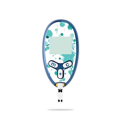 MightySkins Skin Compatible with Abbott Freestyle Lite - Teal Splatter | Protective, Durable, and Unique Vinyl Decal wrap Cover | Easy to Apply, Remove, and Change Styles | Made in The USA