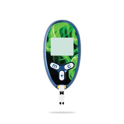 MightySkins Skin Compatible with Abbott Freestyle Lite - Green Flames | Protective, Durable, and Unique Vinyl Decal wrap Cover | Easy to Apply, Remove, and Change Styles | Made in The USA