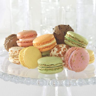 Sweet Street Macarons Variety (Venezuelan Chocolate, Orange Lemonade, Toasted Pistachio, Cafe Latte, Passion Fruit, Strawberry Fields) 12.69 ounces (36 Macarons) Pack of 4
