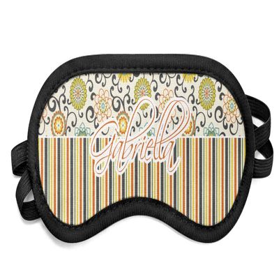 YouCustomizeIt Personalized Swirls, Floral & Stripes Sleeping Eye Mask - Small