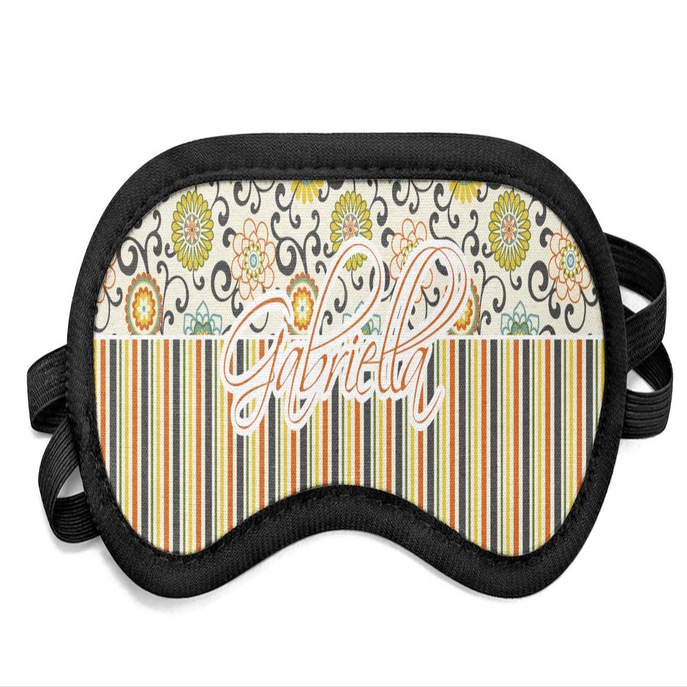 YouCustomizeIt Personalized Swirls, Floral & Stripes Sleeping Eye Mask - Small