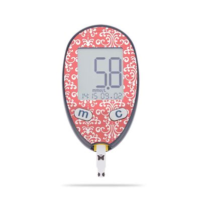 MightySkins Skin Compatible with Abbott Freestyle Freedom Lite - Coral Damask | Protective, Durable, and Unique Vinyl Decal wrap Cover | Easy to Apply, Remove, and Change Styles | Made in The USA