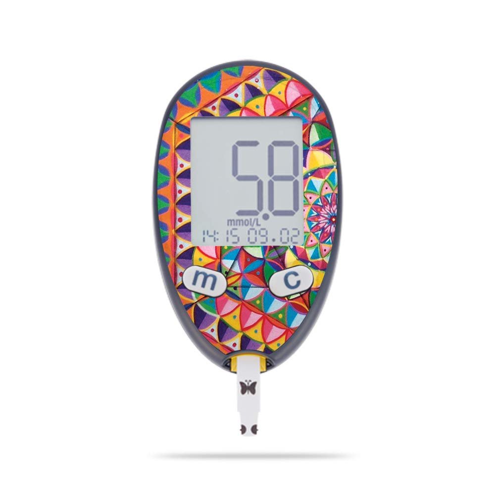 MightySkins Skin Compatible with Abbott Freestyle Freedom Lite - Rainbow Kaleidoscope | Protective, Durable, and Unique Vinyl Decal wrap Cover | Easy to Apply, Remove | Made in The USA