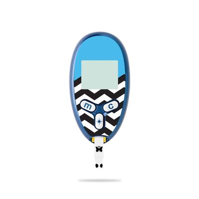 MightySkins Skin Compatible with Abbott Freestyle Lite - Baby Blue Chevron | Protective, Durable, and Unique Vinyl Decal wrap Cover | Easy to Apply, Remove, and Change Styles | Made in The USA