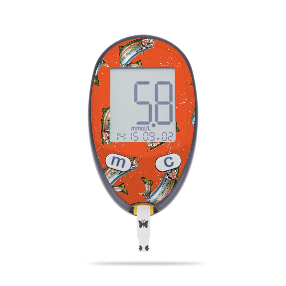 MightySkins Skin Compatible with Abbott Freestyle Freedom Lite - Trout Collage | Protective, Durable, and Unique Vinyl Decal wrap Cover | Easy to Apply, Remove, and Change Styles | Made in The USA