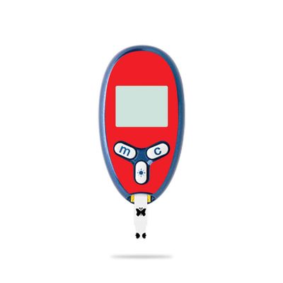 MightySkins Skin Compatible with Abbott Freestyle Lite - Solid Red | Protective, Durable, and Unique Vinyl Decal wrap Cover | Easy to Apply, Remove, and Change Styles | Made in The USA