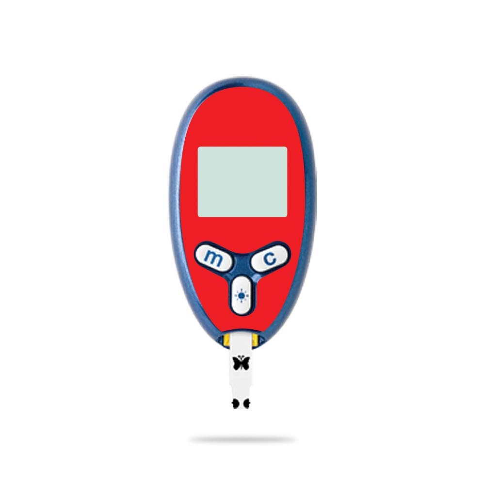 MightySkins Skin Compatible with Abbott Freestyle Lite - Solid Red | Protective, Durable, and Unique Vinyl Decal wrap Cover | Easy to Apply, Remove, and Change Styles | Made in The USA
