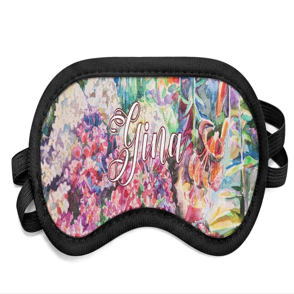 YouCustomizeIt Personalized Watercolor Floral Sleeping Eye Mask - Small
