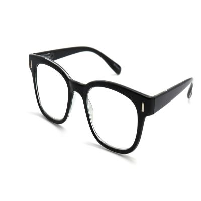 ColorViper Vintage Classic reading glasses Unisex Crystal Clear Vision Spring Hinge (D1 Shiny Black, 2.25)