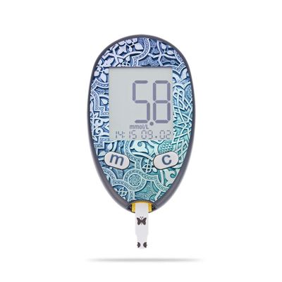 MightySkins Skin Compatible with Abbott Freestyle Freedom Lite - Carved Blue | Protective, Durable, and Unique Vinyl Decal wrap Cover | Easy to Apply, Remove, and Change Styles | Made in The USA