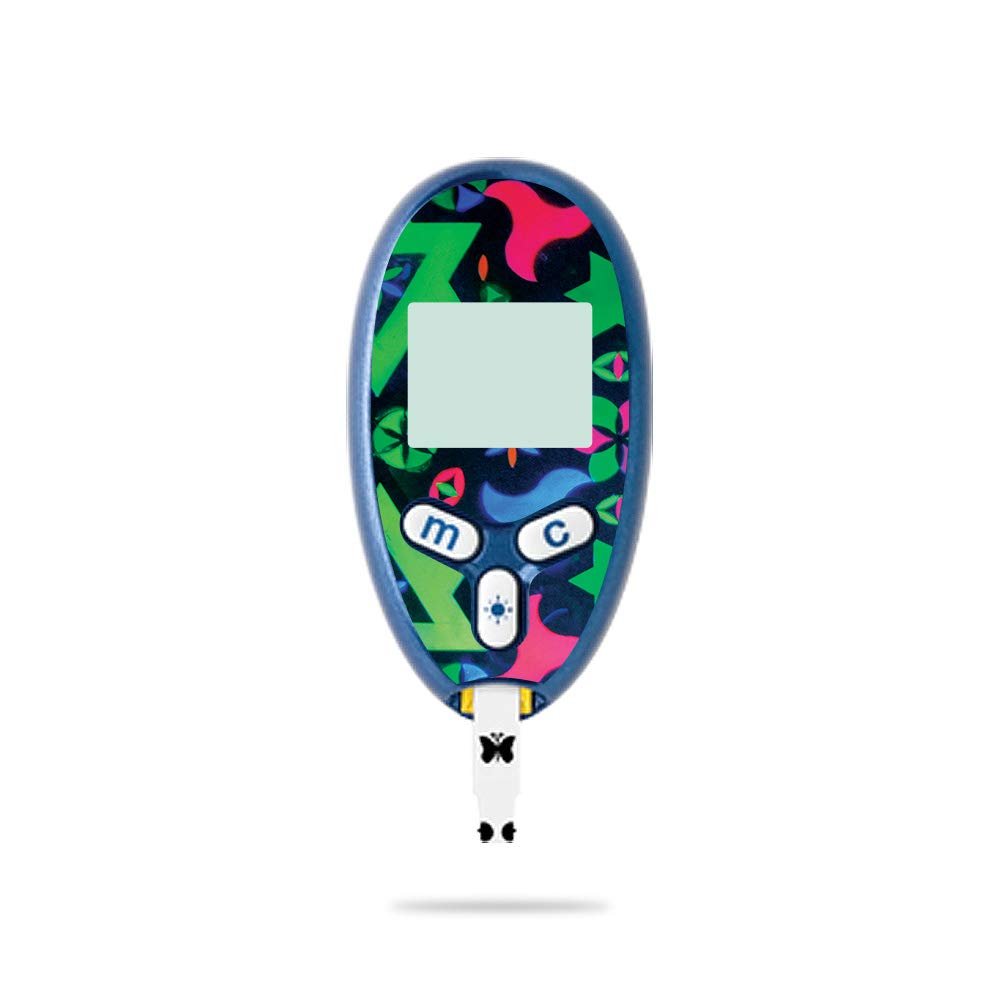 MightySkins Skin Compatible with Abbott Freestyle Lite - Geometric Rave | Protective, Durable, and Unique Vinyl Decal wrap Cover | Easy to Apply, Remove, and Change Styles | Made in The USA
