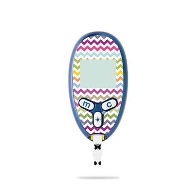 MightySkins Skin Compatible with Abbott Freestyle Lite - Rainbow Chevron | Protective, Durable, and Unique Vinyl Decal wrap Cover | Easy to Apply, Remove, and Change Styles | Made in The USA