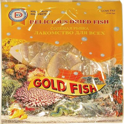 Dried Fish Fillet on Skin Gold Fish lightly Salted Vacum Packed in Plastic Bag 100g