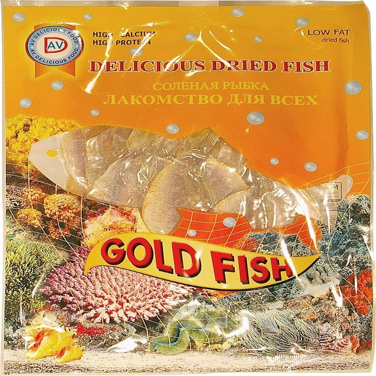 Dried Fish Fillet on Skin Gold Fish lightly Salted Vacum Packed in Plastic Bag 100g