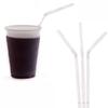 Individually Wrapped Flexible Plastic Drinking Straws 3200/BOX - EcoQuality Disposable Clear, BPA Free Plastic - Bendy, Party, Fancy, Birthday Parties, Bendi, Catering, Bulk view 1