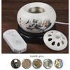 Ceramic Aroma Smokeless Incense Burner -Home Office Adjustable Temperature Timer - Agarwood Aromatherapy Essential Oil Electric Heating Aromatherapy Stove view 4