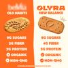 Olyra Organic Breakfast Biscuits - Variety Pack - Healthy Snacks for Adults - Office Snacks - Healthy Cookies - High Fiber Snack - Natural Energy Breakfast Biscuit 24 Packs view 3