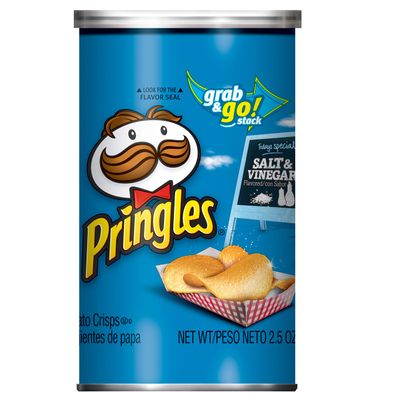Pringles Salt and Vinegar Flavored Potato Crisps Chips (Pack of 12)