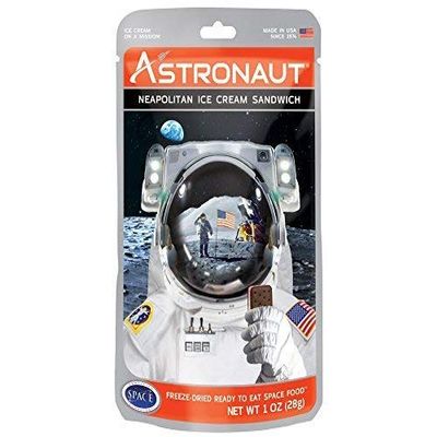 Astronaut Foods Freeze-Dried Ice Cream Sandwich, Nasa Space Dessert, Neapolitan, Bulk 50Count