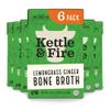Kettle and Fire Lemongrass Ginger Beef Bone Broth, Keto, Paleo, and Whole 30 Approved, Gluten Free, High in Protein and Collagen, 6 Pack view 1