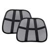 2 Pack Mesh Lumbar Support Back Support Cushions - Breathable Cool Black Mesh - Air Flow Breathable Back Support Cushion for Use in Office, Car view 1