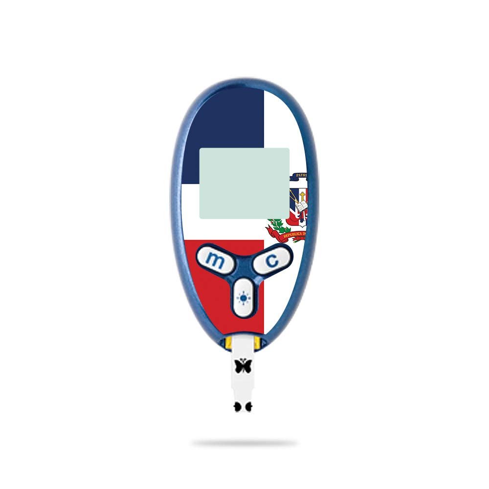 MightySkins Skin Compatible with Abbott Freestyle Lite - Dominican Flag | Protective, Durable, and Unique Vinyl Decal wrap Cover | Easy to Apply, Remove, and Change Styles | Made in The USA