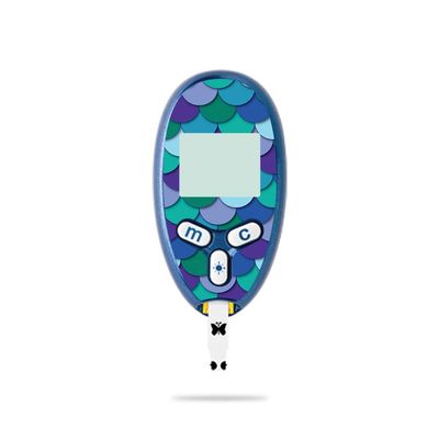 MightySkins Skin Compatible with Abbott Freestyle Lite - Blue Scales | Protective, Durable, and Unique Vinyl Decal wrap Cover | Easy to Apply, Remove, and Change Styles | Made in The USA